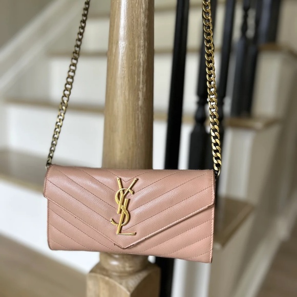 Yves Saint Laurent Handbags - 100% GUARANTEED AUTHENTIC YSL Wallet on Chain